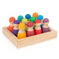 ราคา NewToys มอนเตสซอรี่ Montessori บล็อกไม้สายรุ้ง Rainbow block (11419997492)