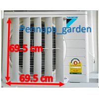 ราคา กริลแอร์ กริลเบี่ยงลมร้อน ระบายลมร้อนคอยแอร์ ขนาด 69 5 cm x 69 5 cm พร้อมส่ง งานพลาสติก ABS (21738161995)