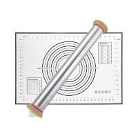 ราคา A UTEN ไม้นวดแป้งสแตนเลส พร้อมแผ่นรองนวดแป้ง ปรับความหนาแป้งได้ 4 ระดับ ไม้นวดแป้ง อุปกรณ์ เบเกอรี่ Rolling Pin (21282277486)