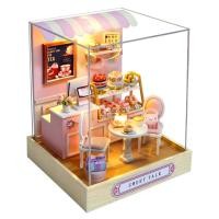 ราคา Wooden Miniature Dollhouses Kit DIY Room box Gift Theatre Toy Kids (21442241693)