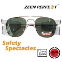 ราคา แว่นเซฟตี้ Side Guard กรอบโลหะ กรอบหน้า AO Style High Quality Metal Frame Safety Side Guard Glasses AO Design Optical Changing Lens (21639716862)