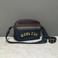 ราคา AEIOU No 247 กระเป๋ายีนส์ Girlish ทรงสะพายข้าง รุ่น Stripe Logo ลิขสิทธิ์แท้ (21590522497)
