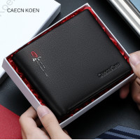 ราคา Mens Leather Wallet New Genuine CK Leather Wallet Popular Logo Fashion Mens Short High grade Soft Leather Wallet (20759784838)