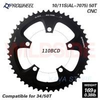 ราคา PROWHEEL ข้อเหวี่ยงจักรยานเสือหมอบ110BCD 130BCD 34 39 50 53T จานหน้าเหล็ก อลูมิเนียมอัลลอย8 9 10 11S อะไหล่รถจักรยาน (10453551235)