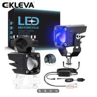 ราคา EKLEVA สปอตไลท์รถจักรยานยนต์ LED สีขาว6000K สีเหลือง3000K สีน้ำเงิน10000K โปรเจ็คเตอร์ขนาดเล็กไฟตัดหมอกไฟหน้าเสริมไฟหน้ารถลำแสงสูง ต่ำ12 24โวลต์2ชิ้น (21431160597)