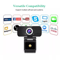 ราคา กล้องเว็ปแคม Webcam 1080P HD หลักสูตรออนไลน์ กล้องคอมพิวเตอร์ การประชุมทางวิดีโอ อุปกรณ์การสอน เรียนรู้ออนไลน์ กล้องลดเสียงรบกวนไมโครโฟน B33 (9679892787)