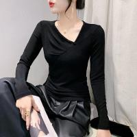 ราคา YIMEI เสื้อยืดคอกลมตาข่ายแฟชั่นแบบใหม่ในฤดูใบไม้ร่วงติดเพชรสำหรับงานหนักเสื้อผ้าระบายขอบเต้นสีแดง (20408313966)