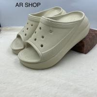 ราคา รองเท้า Crocs ผู้หญิง รองเท้าแตะสวมผู้หญิง รองเท้าส้นสูงผู้หญิง รองเท้าส้นตึก เบานิ่มใส่สบาย (19707661113)