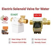 ราคา 12V DC โซลินอยด์วาล์วสำหรับน้ำ Electric Solenoid Valve for Water แบบปกติปิด NC ขนาด 1 2 (207691725)