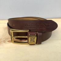 ราคา Armani เข็มขัดหนังแท้ทั้งเส้น หัวทองเหลือง คุณภาพสูง (20946105547)