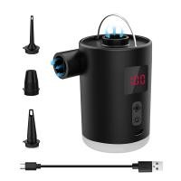 ราคา Lixada ที่นอนเป่าลม Pompa Udara Portabel เครื่องอัดอากาศแบบไฟฟ้าไร้สายที่ปั๊มปล่อยลมออกเป่าลมพร้อมหัวฉีด3หัวและไฟ LED 3โหมดสำหรับพองลมห่วงยางแอร์เบด (21642022239)