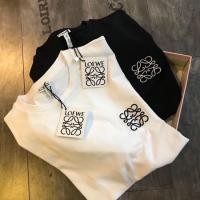 ราคา เสื้อยืดแขนสั้น ผ้าฝ้ายแท้ ปักลายโลโก้ loewe loewe สําหรับผู้ชาย และผู้หญิง (19674687611)
