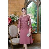 ราคา All Ladies เดรสลูกไม้ราตรีสั้น เดรสออกงาน เดรสทำงาน ชุดออกงานสีชมพู งานจริงผ้าสวยมาก รุ่นนี้่ใส่ออกงานไม่มีพลาดค่ะ (20818254162)