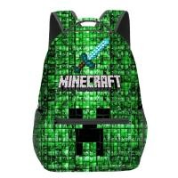 ราคา Minecraft กระเป๋าเป้สะพายหลัง กระเป๋านักเรียน มีซิป สําหรับเด็กประถม (19992030419)
