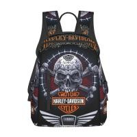 ราคา Harleys Davidson เป้สะพายหลัง14 7นิ้วสำหรับนักเรียนเดินทางกระเป๋าเป้พิมพ์ลายกระเป๋าเดินทางที่ทนทานมีกระเป๋าซิปหลายใบออกแบบสำหรับกลางแจ้ง (17860979578)
