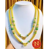 ราคา สร้อยคอ ลายลงยาสุโขทัย น้ำหนัก 5 บาท งานสวยเสมือนจริง ทองหุ้ม ทองชุบ นพคุณห้างทอง (19482191856)