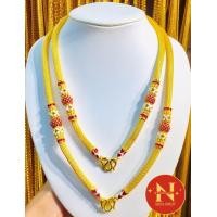 ราคา สร้อยคอ ลายลงยาสุโขทัย น้ำหนัก 5 บาท งานสวยเสมือนจริง ทองหุ้ม ทองชุบ นพคุณห้างทอง (19482191854)