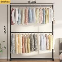 ราคา BMZAR ราวเเขวนผ้าเหล็ก 2ชั้น ราวตากผ้า แขวนเสื้อผ้า Coat Rack ราวแขวนเสื้อผ้า ราวตากผ้าอเนกประสงค์ ที่แขวนผ้า Double layer hanger ราวผ้า ที่แขวนผ้า ราวแขวนเสื้อผ้า เเขวนได้50ตัว สามารถวางไว้ที่ระเบียง