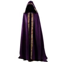 ราคา Gothic Hooded Cloak Coat Halloween Costume Vampire Devil Wizard Cape Viking Robe Gown Party Cosplay Costume Halloween Cape (19801937537)