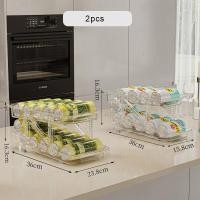 ราคา JJT กล่องเก็บเครื่องดื่มกล่องเก็บของบนชั้นกล่องเก็บโค้กสำหรับชั้นเก็บของในตู้เย็นแบบอัตโนมัติใสสองด้านชั้น (21301299060)