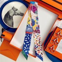 ราคา New High end silk scarf tied bag handle long ribbon mulberry silk twill net red same hairband small scarf (19627761859)