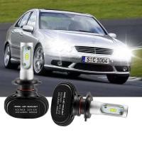 ราคา 2Pc ไฟหน้ารถมอเตอร์ไซค์แบบ LED หลอดไฟสำหรับ01 07 Mercedes Benz W203 C Class ซีดาน High และ Low Beam Beam อุปกรณ์เสริม (8294054442)