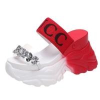 ราคา พร้อมส่ง รองเท้าส้นตึก แฟชั่น รองเท้าผู้หญิง รองเท้าส้นเตารีด สไตล์เกาหลี สูง 9 5cm พร้อมส่งในไทย (14647645326)