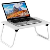ราคา โต๊ะตักพับ Folding Lap Desk Ruxury Laptop Stand Bed Desk Table Tray Breakfast Serving Tray Portable Lightweight Mini Table Lap Tablet Desk for Sofa Couch Floor White (19723655494)