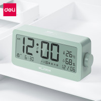 ราคา Deli นาฬิกาปลุกดิจิตอล นาฬิกาตั้งโต๊ะ นาฬิกาปลุกดิจิตอล หน้าจอ LCD หน้าจอแสดงเวลา วันที่ อุณหภูมิ มี 3 สีให้เลือก Alarm Clock (18705613364)