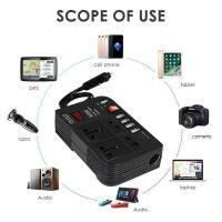 ราคา 300W Car Inverter DC 12V to AC 220V Converter Outlets 4 USB Fast Charging Universal Socket Power Adapter Inverter (21200271464)