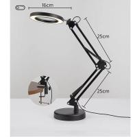 ราคา แว่นขยาย LED แว่นขยายตารางโคมไฟสี 3 โคมไฟขยายHD10เท่าสำหรับร้านเสริมสวยไฟสักลายเล็บขอบตา โคมไฟตั้งโต๊ะแบบหนีบยืดหยุ่นพร้อมแว่นขยาย (20758973154)