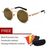 ราคา 2018 VINTAGE Polarized แว่นกันแดดทรงกลมสไตล์สตีมพังค์แว่นตาแฟชั่นกลางแจ้ง Sea แว่นตา (10067708690)