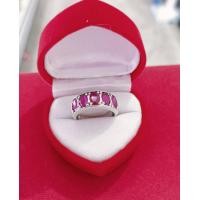 ราคา แหวนเงินแท้พลอยแดงทับทิมพลอย 5 เม็ดเงินแท้ 92 5 (17486808666)