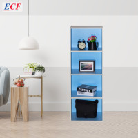 ราคา ECF Furniture ชั้นอเนกประสงค์ ชั้นวางของ 4 ข่อง ทูโทนสีพาสเทล (9627580006)