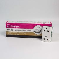 ราคา Chang ปลั๊กกราวด์คู่ช้าง เต้ารับคู่ รุ่น PCH 904N และ PCH 904 ตราช้าง รุ่นแบบเสียบและรุ่นขันน็อต ยกกล่อง10ตัว (13481618805)