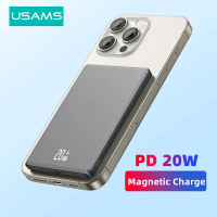 ราคา USAMS 5000มิลลิแอมป์ PD20W พาวเวอร์แบงค์ไร้สายชาร์จไร้สายอย่างเร็วแบตเตอรี่ภายนอกพาวเวอร์แบ็งก์บางที่ชาร์จสำหรับไอโฟน15 14 13โปร (21510604846)