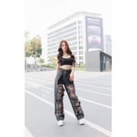 ราคา กางเกงยีนส์ขากระบอก แต่งขาดเซอร์จีบหน้า ผ้าไม่ยืด กางเกงยีนส์เทรนด์เกาหลีสุดฮิต งานป้ายVolume jeans (17155993610)