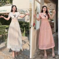 ราคา เดรสยาว เดรสลูกไม้ คอปก สวยหวาน งานบุญ งานบวช งานแต่ง ป้าย brt (21594990151)