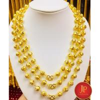 ราคา สร้อยคอเม็ดประคำฉลุจิกเพชรตัดลาย ขนาดเม็ด10 มม นำ้หนัก 2 3 บาท ทองหุ้ม ทองชุบ สวยเสมือนจริง JPgoldjewelry (16859791873)
