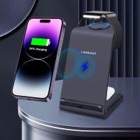 ราคา LAMJAD12 20W Wireless Charger Stand for IPhone 14 13 12 11 XR 8 Apple Watch 3 In 1 Qi Fast Charging Dock Station for Airpods Pro IWatch 8 7 6 (21697110400)