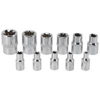 ราคา 11Pc Female E Torx Star Socket Set Rail E4 E20 External Star Torque Socket Set (17470015984)