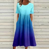 ราคา เดรสสั้นคอกลมเดรสแขนสั้นสไตล์โบฮีเมียนสำหรับผู้หญิงชุดเดรสลำลองเดรสคอปาดสั้นพิมพ์ลายลำลองสำหรับผู้หญิงชุดเดรสคอวีชุดเดรสแม็กซี่ฤดูใบไม้ผลิ (20300940652)