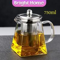 ราคา กาชงชา กาแก้ว ตัวกรองสแตนเลส ไลฟ์สไตล์เม็กซิโก ก้นออกแบบเป็นเหลี่ยม Glass teapot (12395701627)