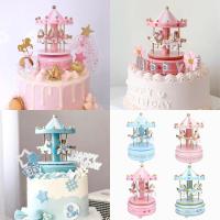 ราคา Merry Go Round Carousel Music Box โดมเด็กของขวัญของขวัญวาเลนไทน์มือหมุนเค้กตกแต่งเด็กของขวัญวาเลนไทน์ (21002465269)