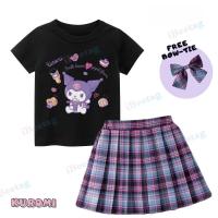 ราคา Sanrio Kuromi 2ชิ้น เซ็ตเสื้อยืด Cinnamoroll และ JK ชุดเดรสเจ้าหญิงลายสก๊อตสง่างาม2ชิ้นพร้อมโบว์ผูกชุดชุดงานปาร์ตี้คอสเพลย์สำหรับเด็กผู้หญิง (21304164122)