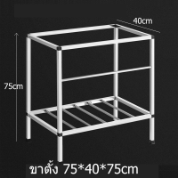 ราคา 50x40cm ซิงค์ล้างจาน อ่างล้างจาน สแตนเลส 304 1หลุม 75x40cm 2 ชั้น มีพื้นที่ด้านข้างสำหรับวางจาน ขนา (21729509487)