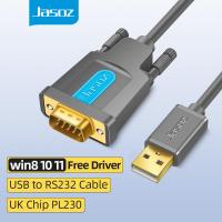 ราคา Jasoz USB to RS232 Cable DB9 Male 60Mbps Serial Cable Adapter for Win 10 11 XP OS RS232 Connector Port Serial Male Cable (21531350271)