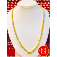 ราคา สร้อยคอลายกระดูกงูสี่เสา นำ้หนัก2บาท ทองชุบ ทองหุ้ม สวยเสมือนจริง นพคุณห้างทอง (19210955373)