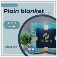 ราคา ็Hilton Plain blanket ผ้าห่มนาโนสีพื้น 6 ฟุต ขนาด 180x200 ซม เกรดพรีเมี่ยม งานป้าย Hilton เนื้อผ้านุ่ม อบอุ่น รู้สึกสบาย สวย หรูสไตล์โรงแรมและรีสอร์ท (13425413977)