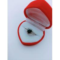 ราคา แหวนเงินแท้พลอยสีดำนิลแท้ทรงหัวใจเงินแท้ 92 5 (17443376938)